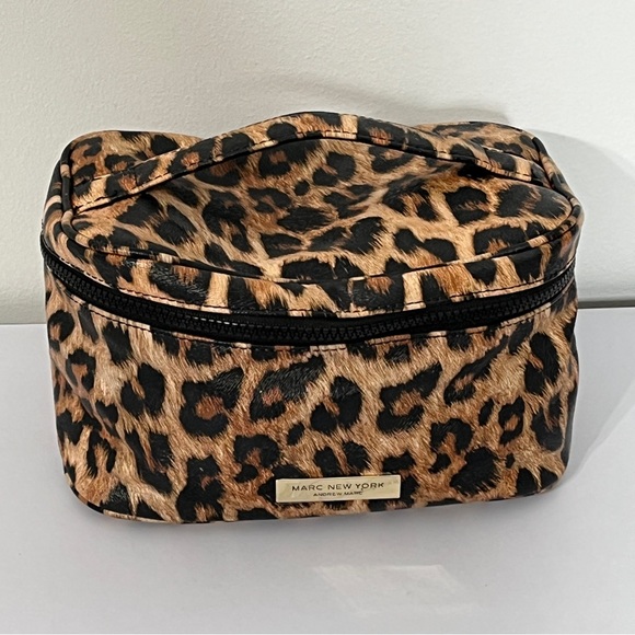 Marc New York Andrew Marc Leopard Cosmetic Toiletry Bag - Picture 1 of 10